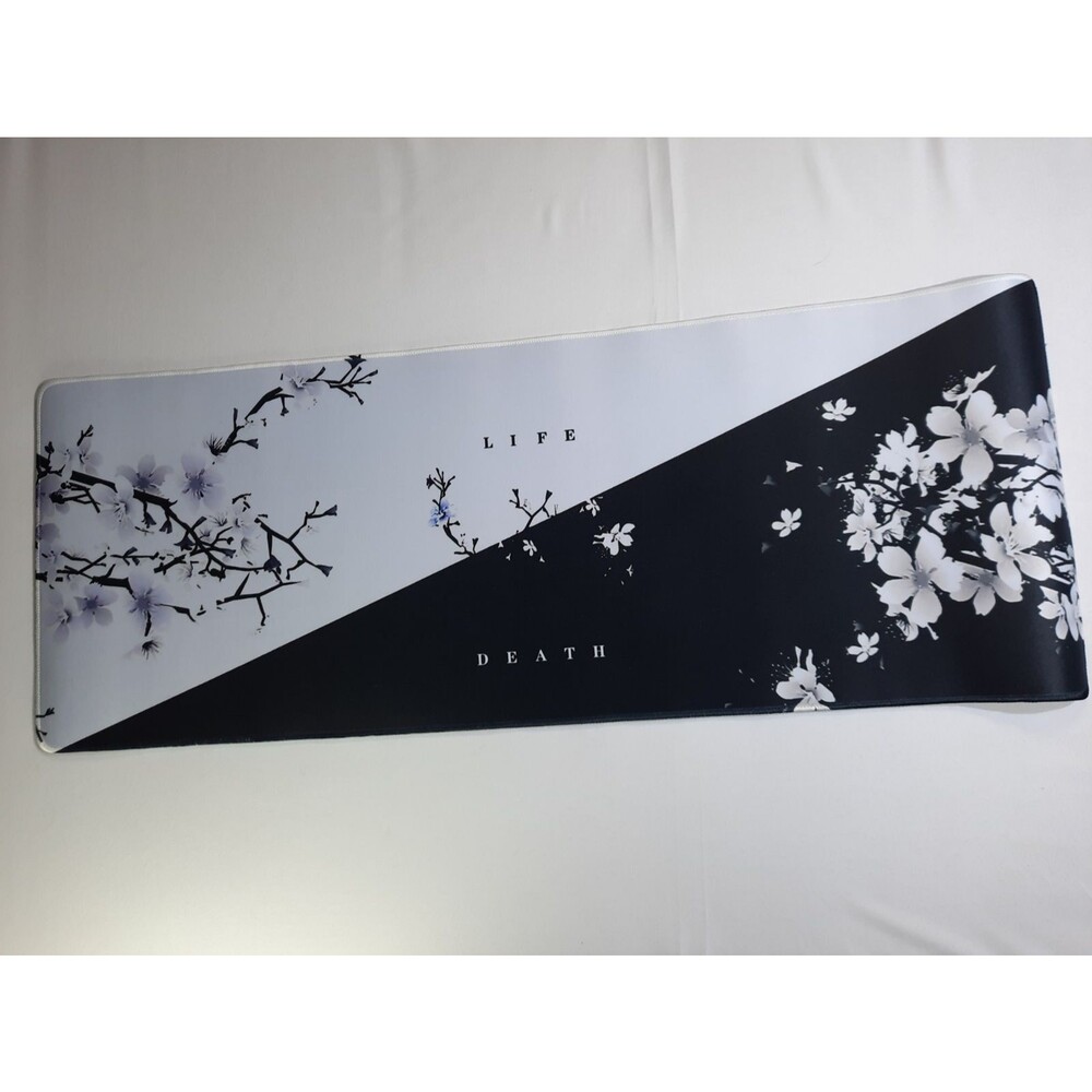Black and White Cherry Blossom Mouse Pad Gaming Large Mouse Pad Japanese XL M...
